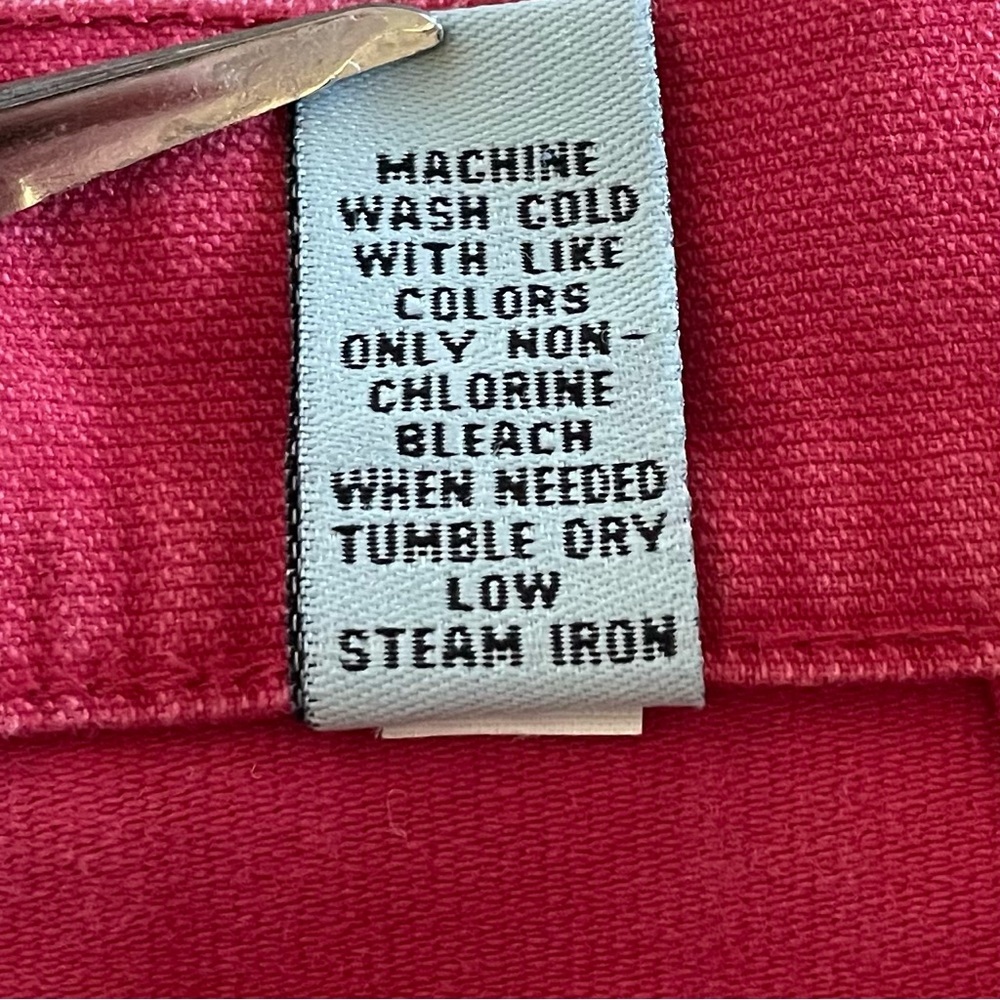 Marsh Landing Denim Cargo Shorts Women’s 14 Petite Red High Waisted 90s Casual - Picture 16 of 16